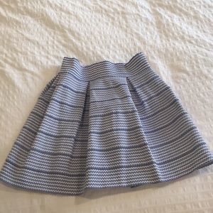 Ina blue and white bubble skirt!